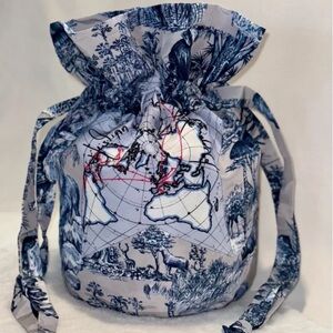 Christian Dior Around The World Drawstring Pouch